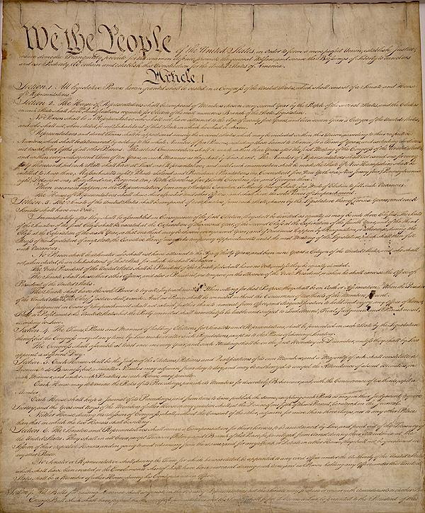 United States Constitution, page 1