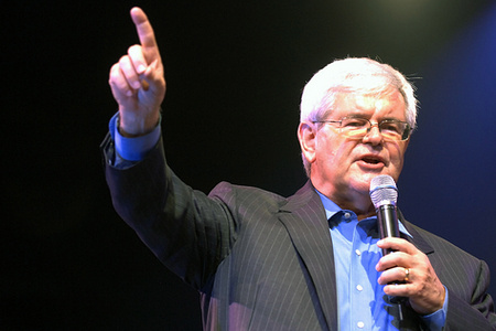 New Gingrich speaking and pointing