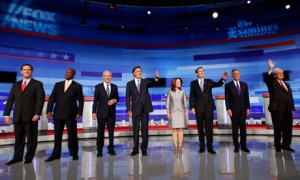 candidates at Iowa Republican debate