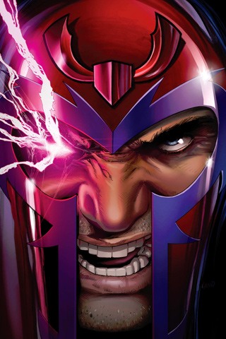 angry Magneto with sparking eye Isn't it ironic then that the character of