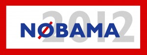 NObama 2012 sign with red border