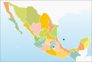 Map of the United States of Mexico