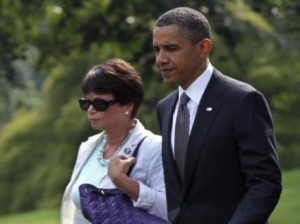 Jarrett and Obama walking