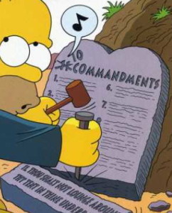 Homer Simpson commandments