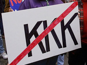 Anti-KKK sign