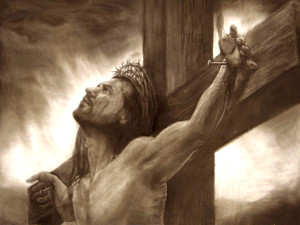 Cool drawing of Jesus on the cross