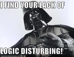 Darth Vader finds lack of logic disturbing