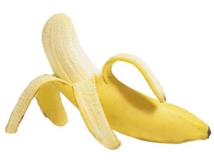banana - partially peeled