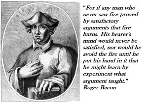 image and quote of Roger Bacon