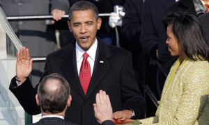 Pres. Obama sworn in (Jan. 2009)