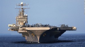 USS Abraham Lincoln patrolling South China Sea